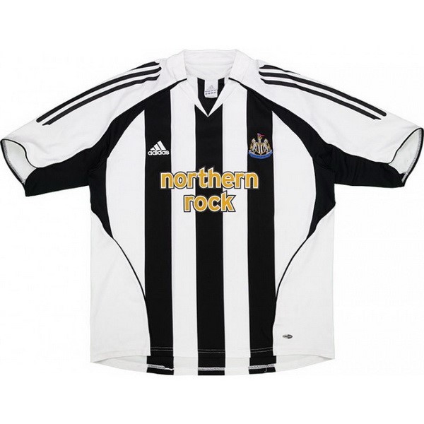 Thailande Maillot Football Newcastle United Domicile Retro 2005 2006 Noir Blanc